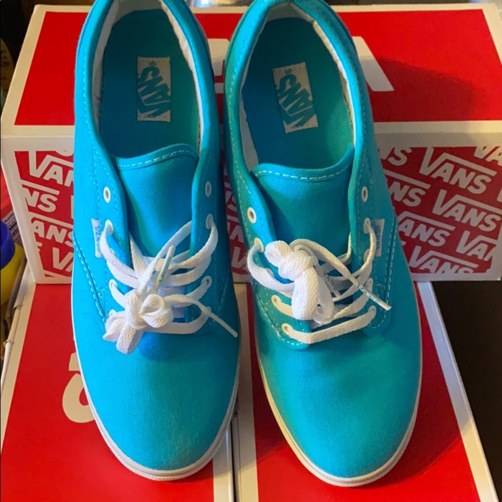 Blue/White Vans size 8